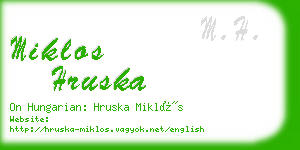 miklos hruska business card